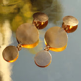 Boucles d'oreilles rondes 2 ou 3 Pépites I Dorée